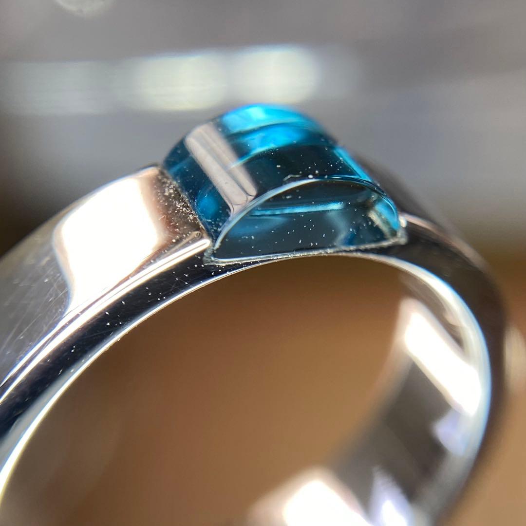 グッチ GUCCI ブルートパーズ リング K18WG 約8.0g