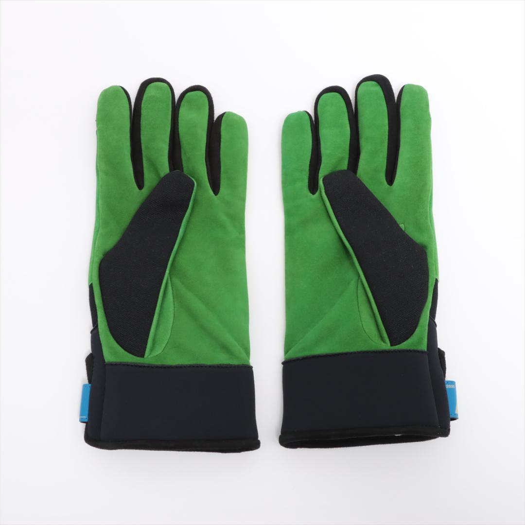 【極・レア品】オフホワイト メンズ 手袋 ブラック×グリーン Gloves