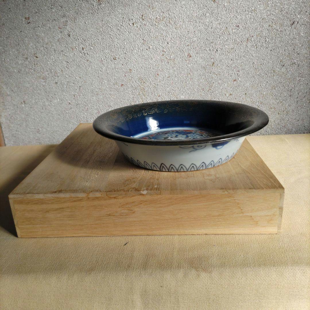 古伊万里　瑠璃色の鉢