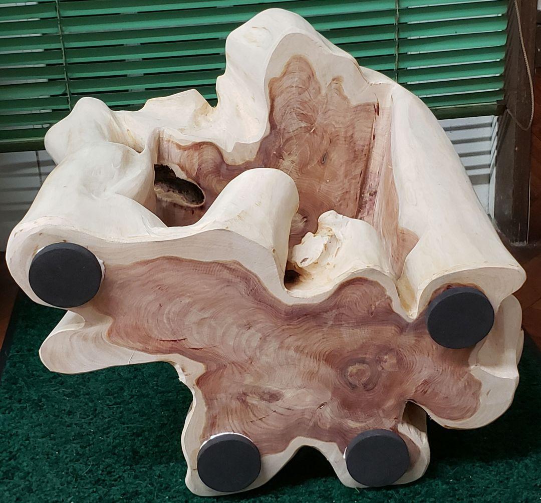 くりぬき丸太椅子　サイドテーブル