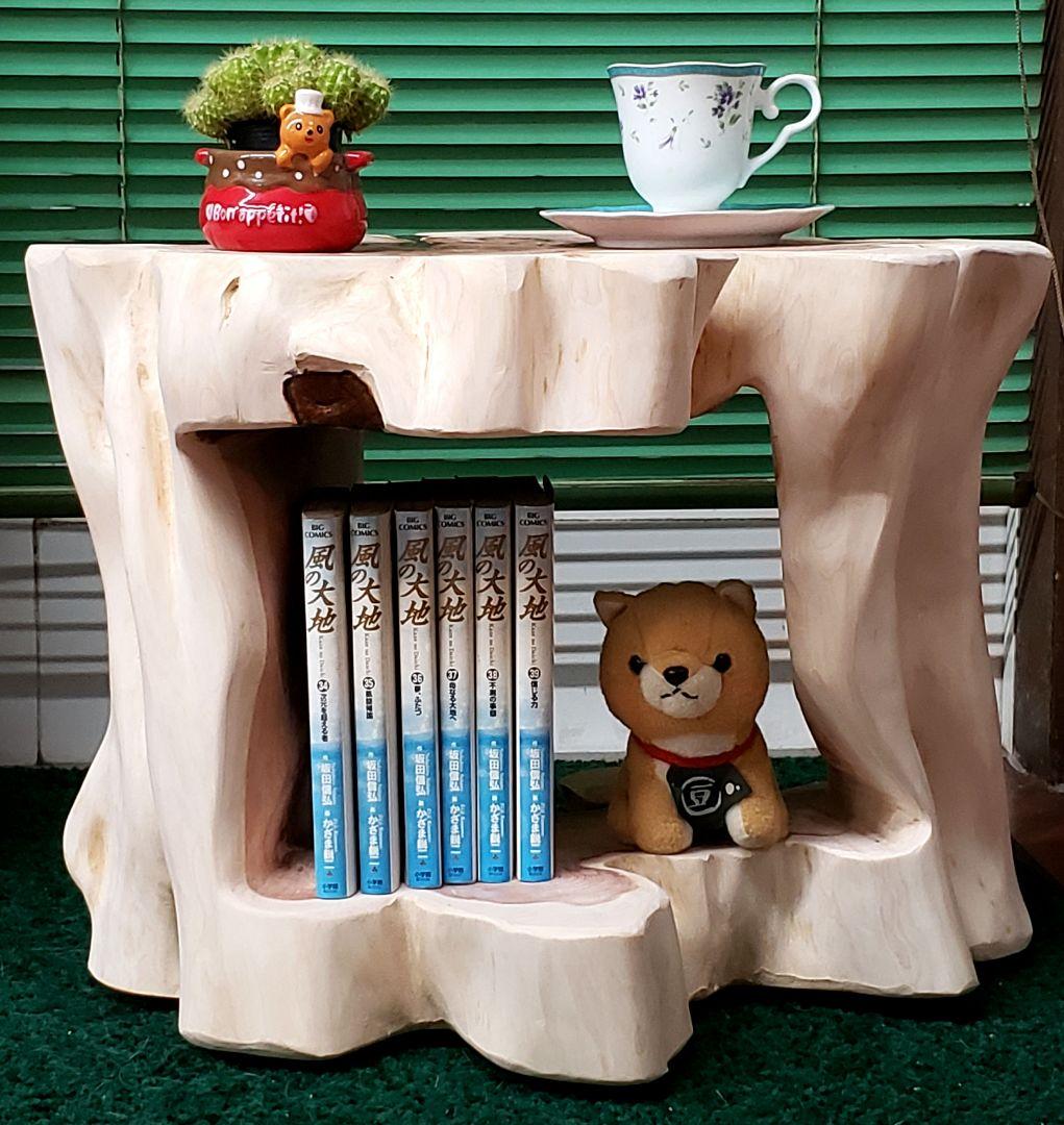 くりぬき丸太椅子　サイドテーブル