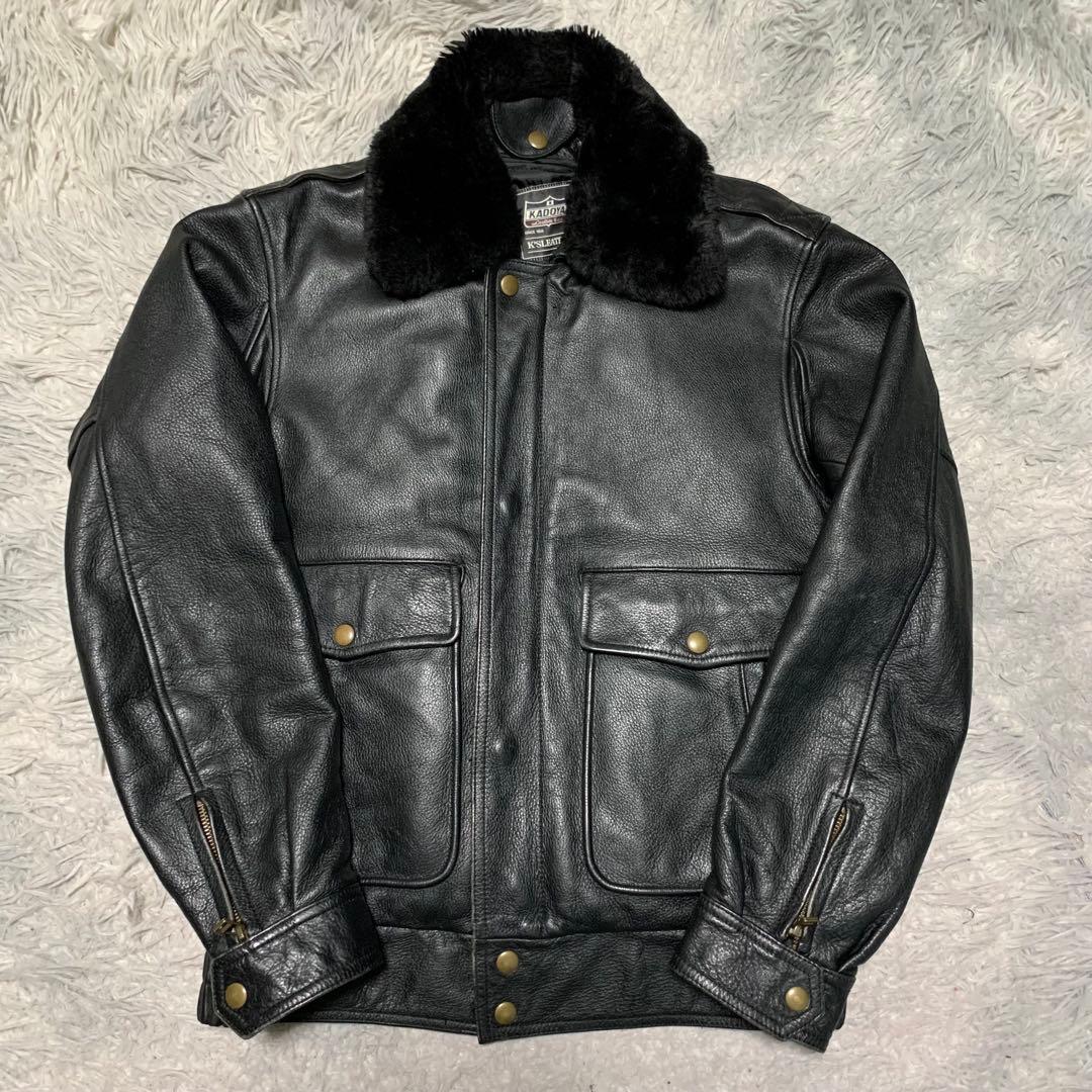 美品 KADOYA カドヤ レザージャケット G-1 バイクウェア ライナー