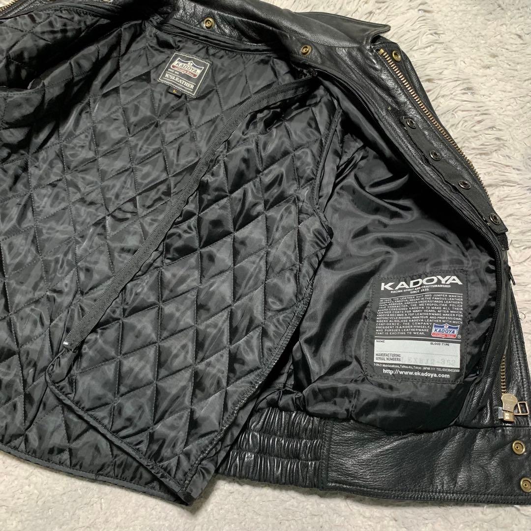 美品 KADOYA カドヤ レザージャケット G-1 バイクウェア ライナー