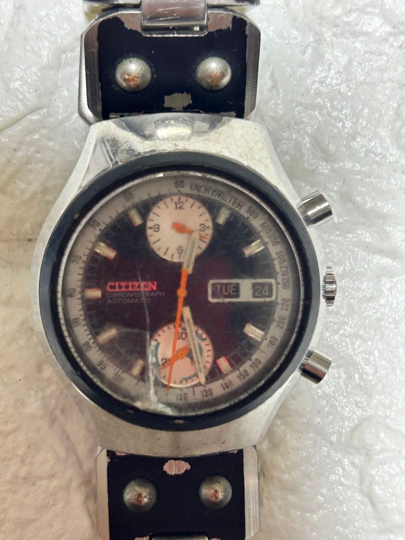 M*r様 CITIZEN シチズンチャレンジタイマークロノグラフ 割れあり