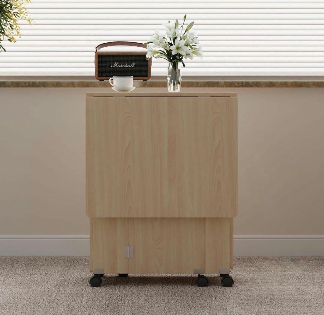 ダイニングテーブル 幅120 折りたたみデスク 伸長式 バタフライ イス付き