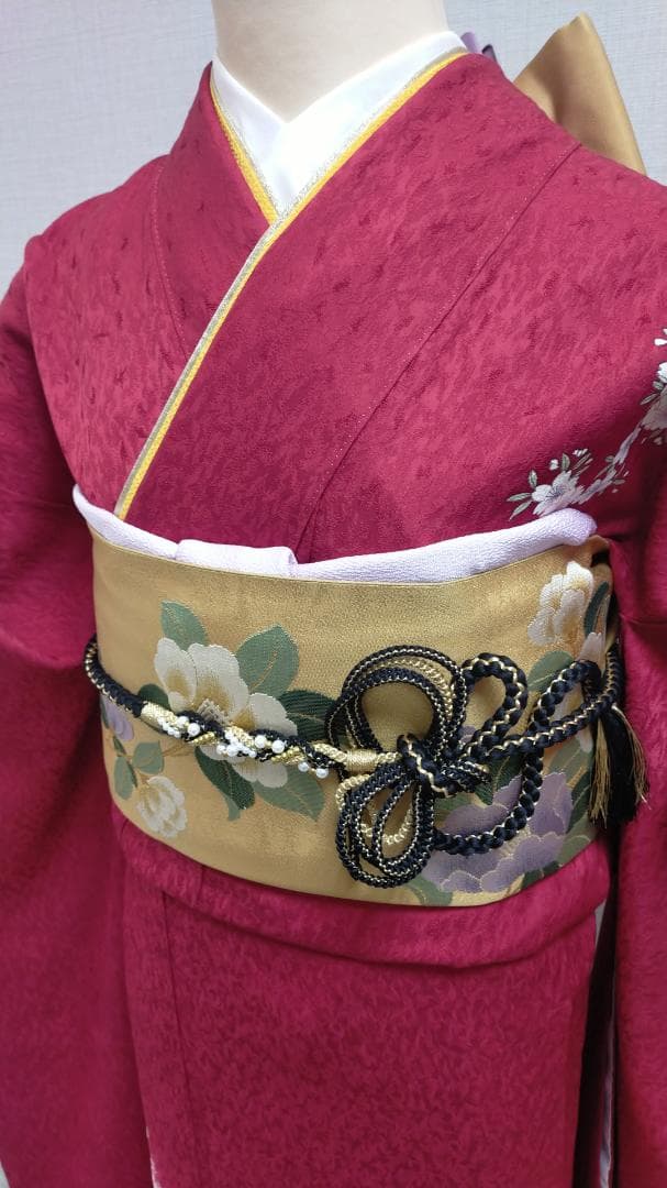 【秀品 美品振袖＋袋帯 2点セット】 74－1033