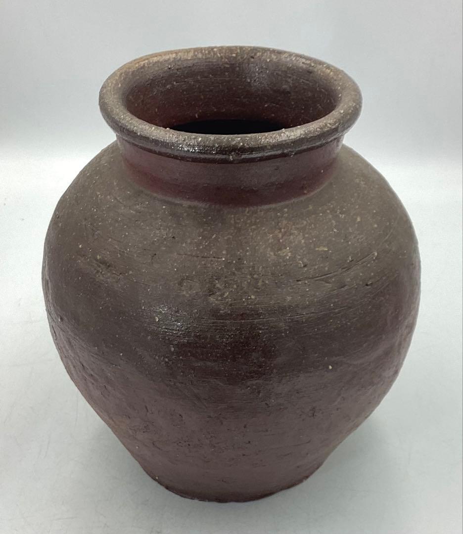 kk KK❣️ ★ 時代　アンティック　備前焼紐造り蹲壷　桐箱　★