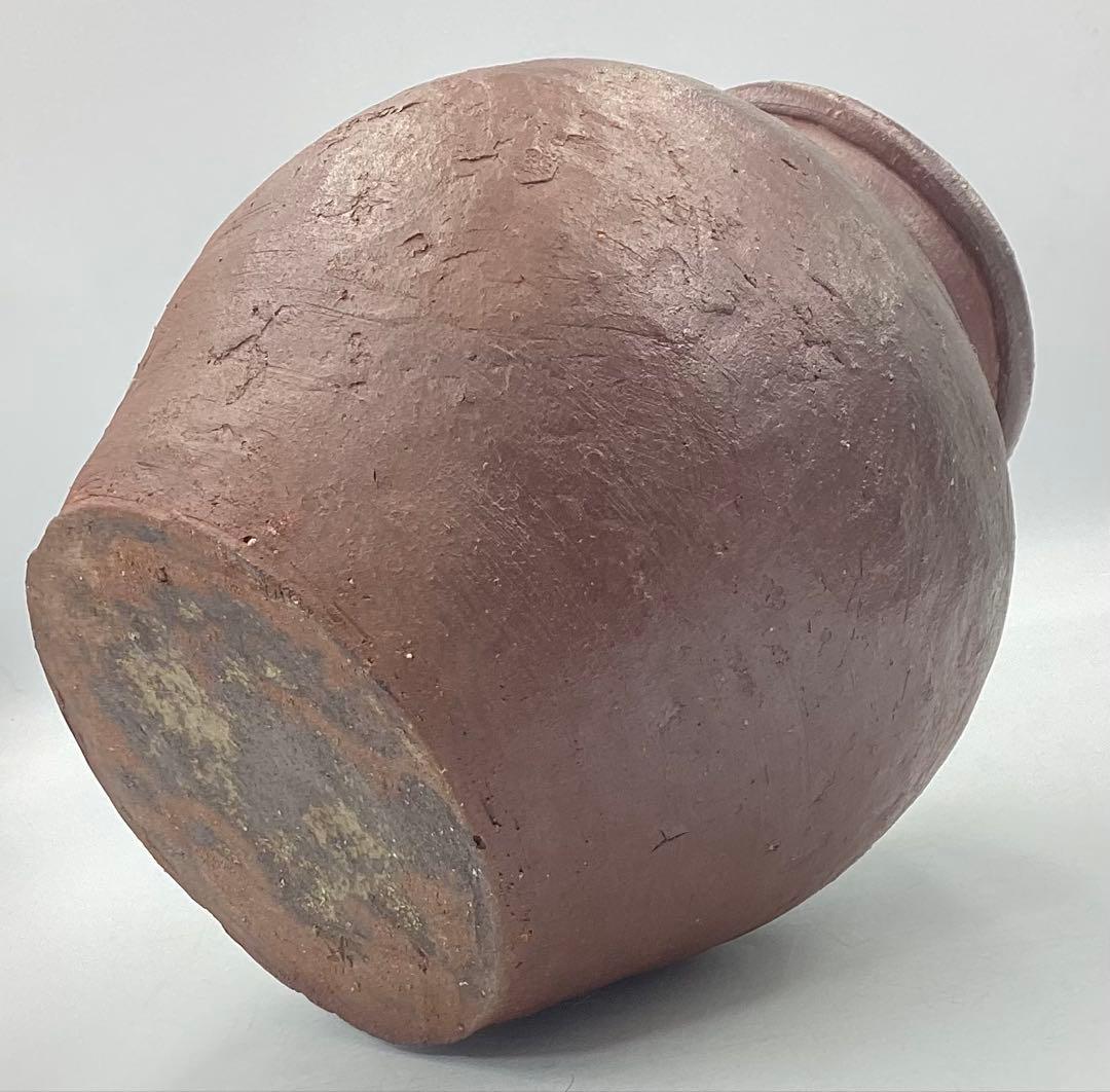 kk KK❣️ ★ 時代　アンティック　備前焼紐造り蹲壷　桐箱　★