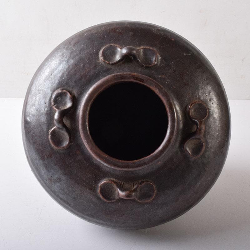 志戸呂焼　瀬戸焼　祖母懐　四耳壷　茶壷　C　R8354H