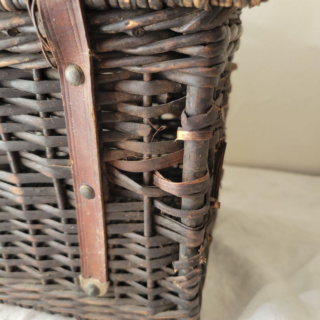 フランス　アンティーク　パニエ　蓋付き