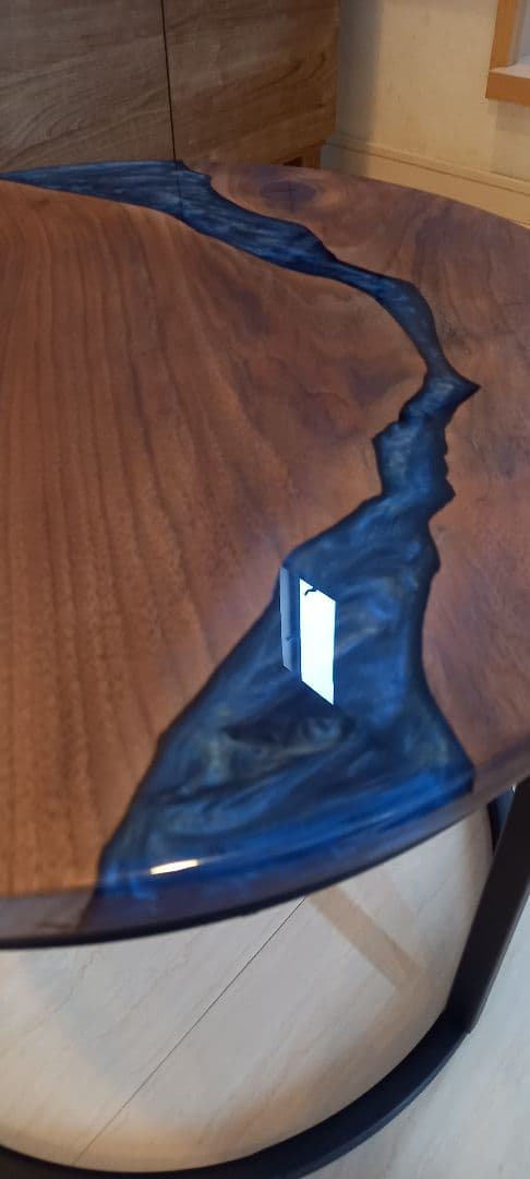 レジンテーブル　リバーテーブル　丸テーブル　コーヒーテーブル　サイドテーブル