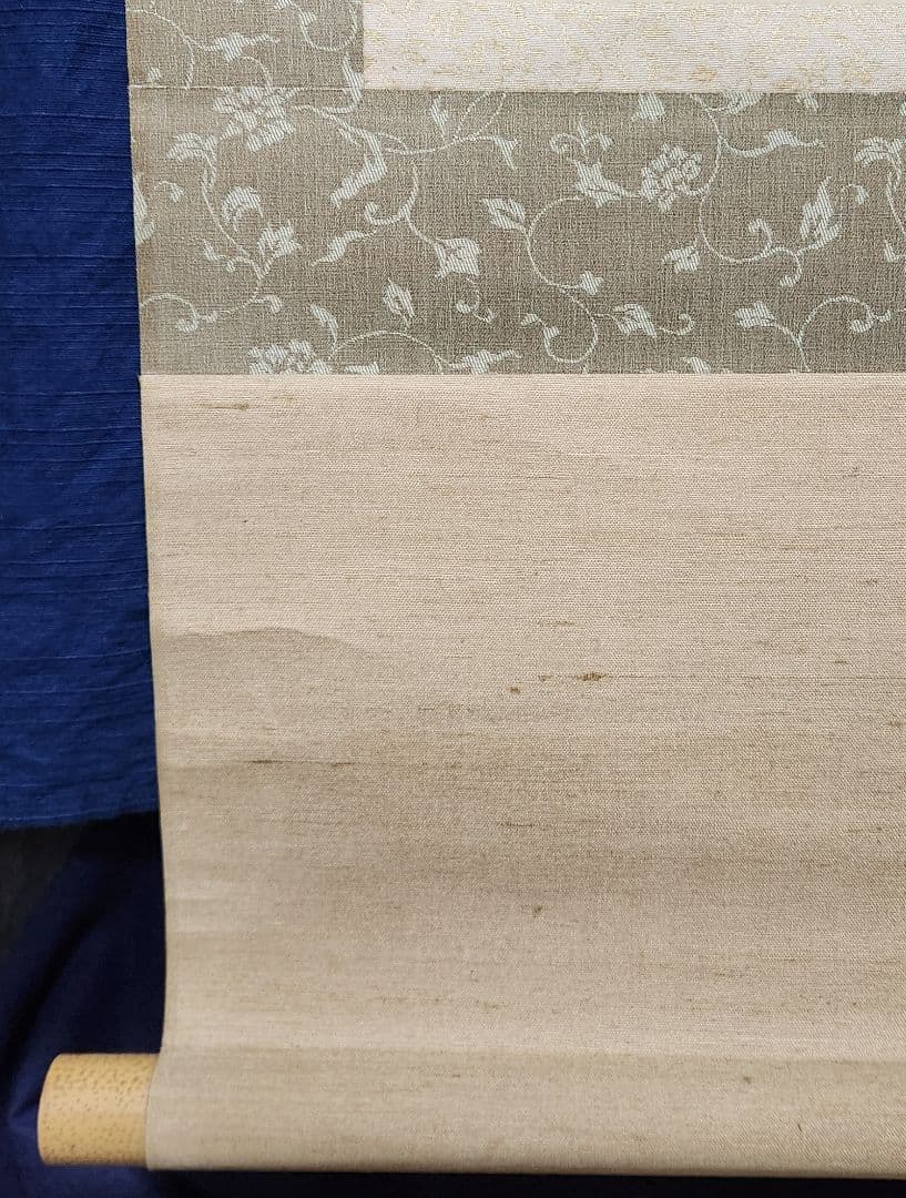 【柳桃新燕図】石河有隣 2672 自画賛 共箱 掛け軸 肉筆