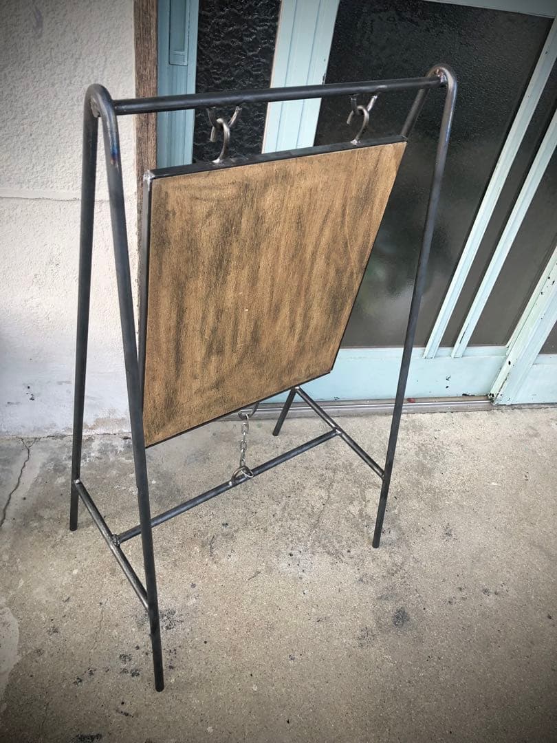 アイアン看板　インダストリアル　店舗用品　黒板看板　木看板　カフェ　美容室