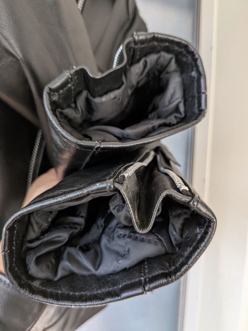 HORN WORKS 本革 UK襟付きシングルライダースジャケット