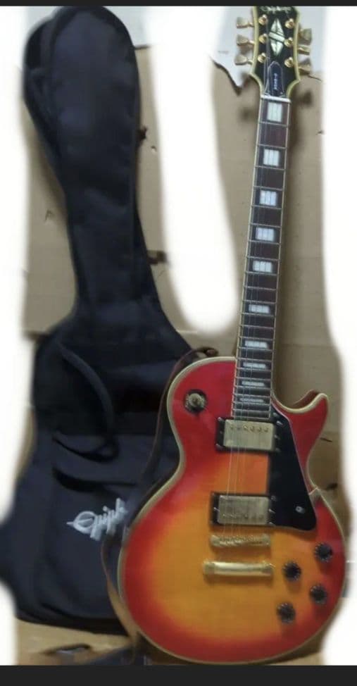 エピフォン　Epiphone　レスポール　オレンジ　ギター　楽器