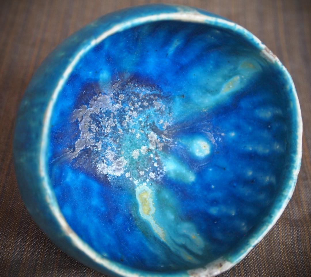 人気作家★金澤尚宜★てびねり青茶碗★あよお