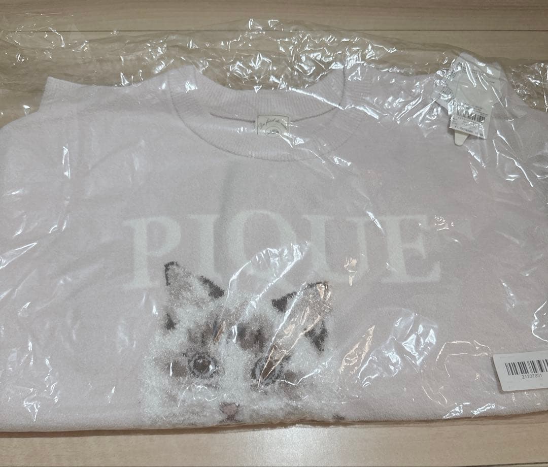 タグ付き！ジェラートピケ CATジャガードプルオーバー&ショートパンツ ピンク