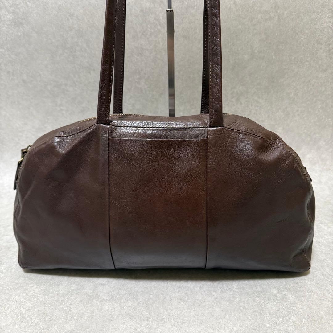 「がんばりどきも私らしく」一田憲子さんとつくったラウンドレザーバッグブラウン