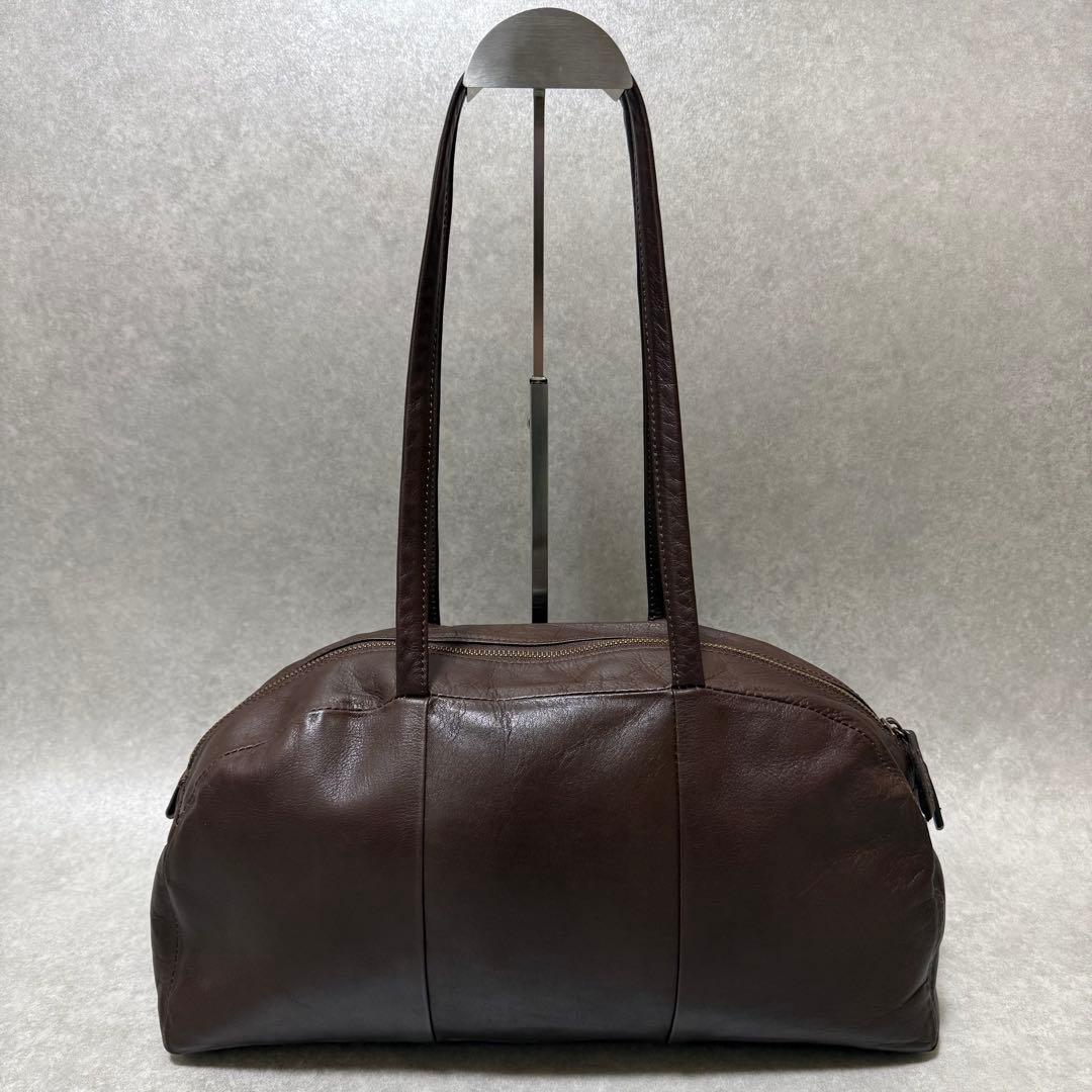 「がんばりどきも私らしく」一田憲子さんとつくったラウンドレザーバッグブラウン