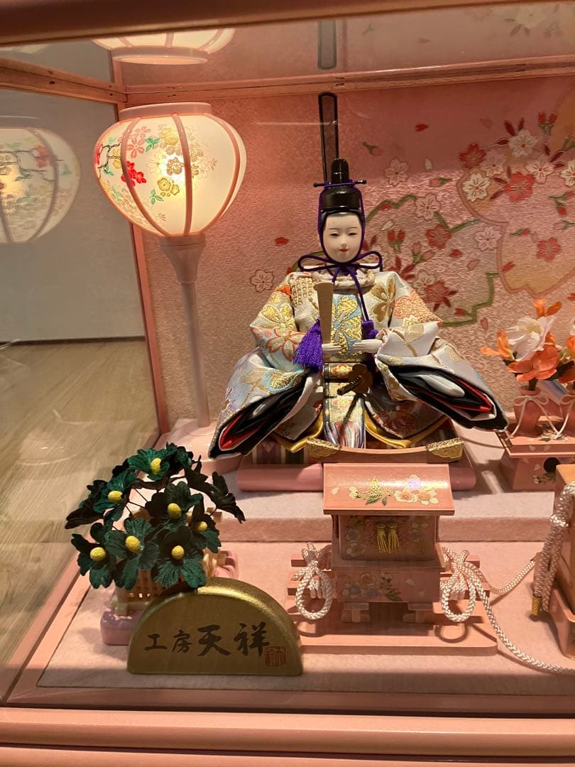 雛人形セット コンパクト　十二単雛　オルゴール付