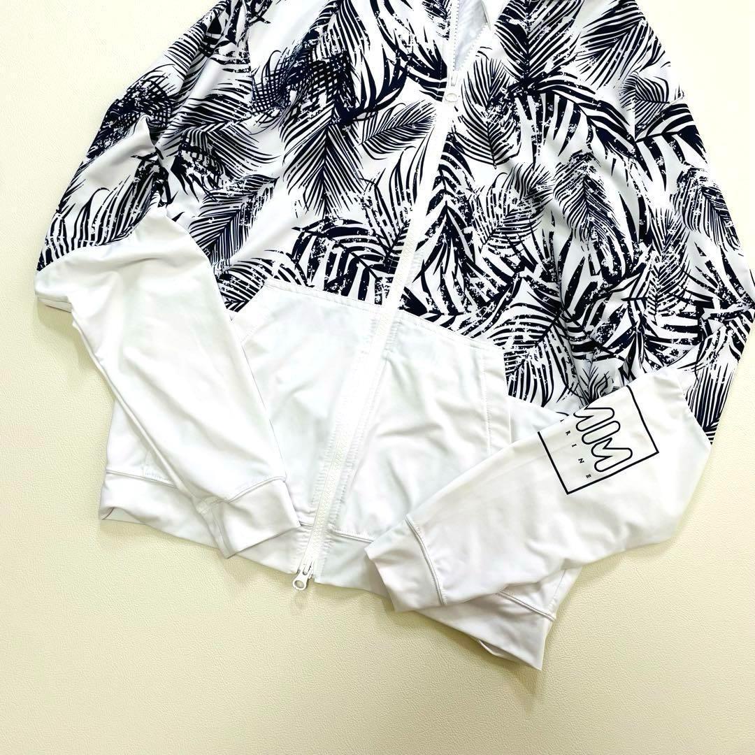 6163　6164【美品】ムータマリン　上下セット　ボタニカル　リーフ　ホワイト