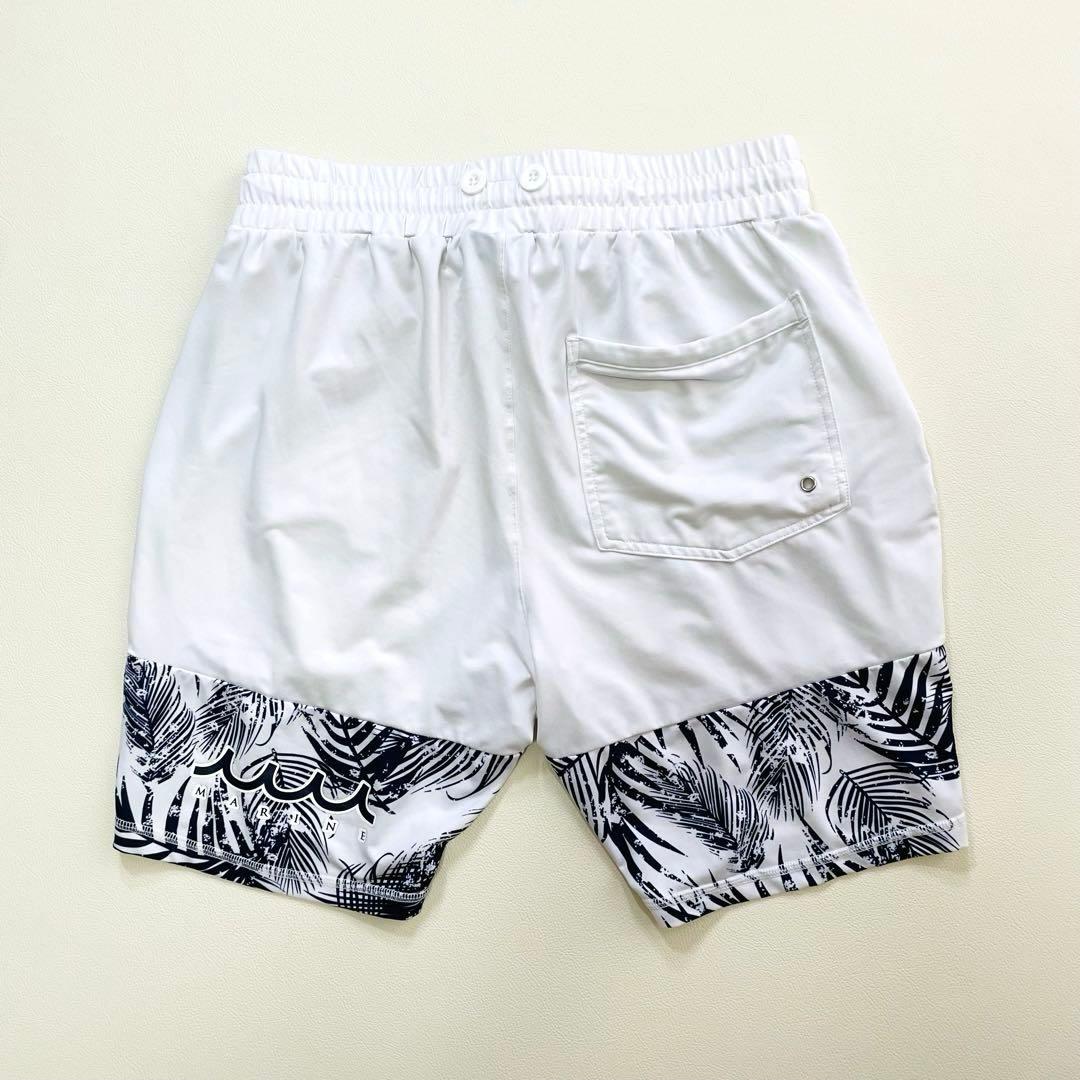 6163　6164【美品】ムータマリン　上下セット　ボタニカル　リーフ　ホワイト