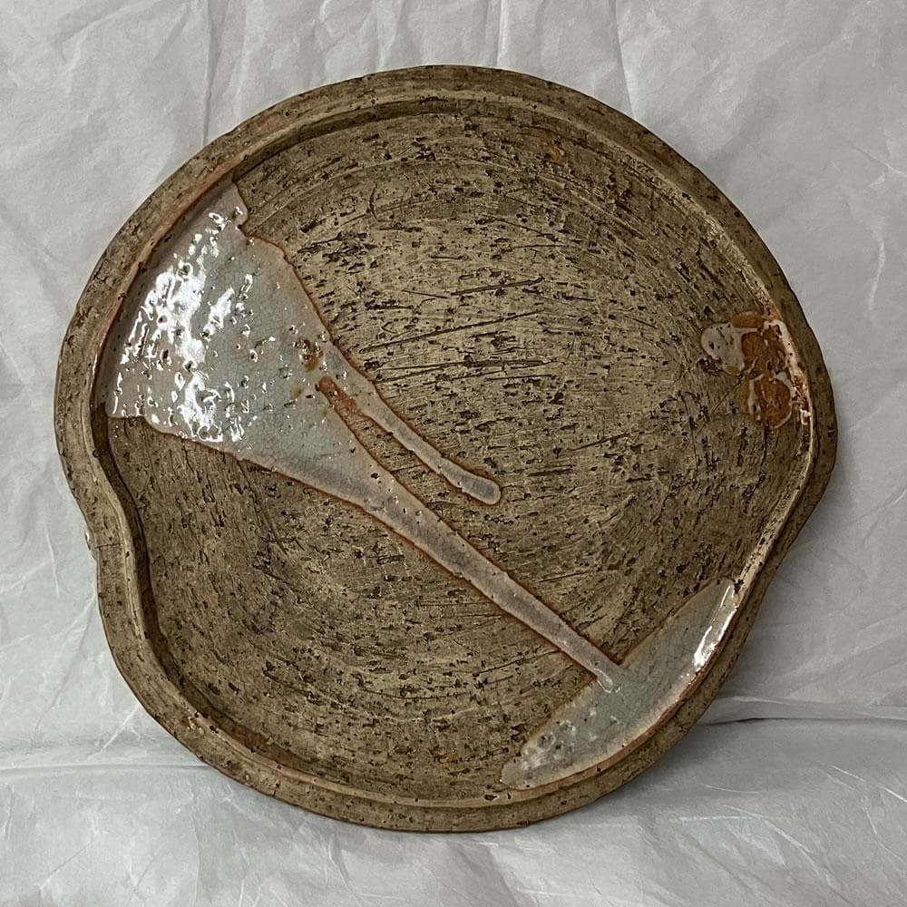 e3120 萩焼 桃形 喰籠 木箱入り 蓋物 菓子器 喰篭 茶道具