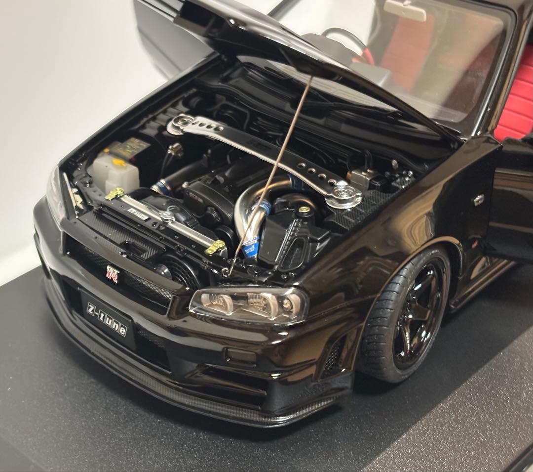 に*ー様 AUTOart 1/18ニスモ R34 GT-R Z-tune ブラッ