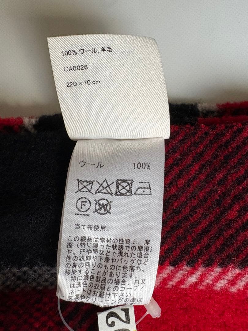 AcneStudiosアクネストゥディオズ チェック柄ロゴストール ウール100