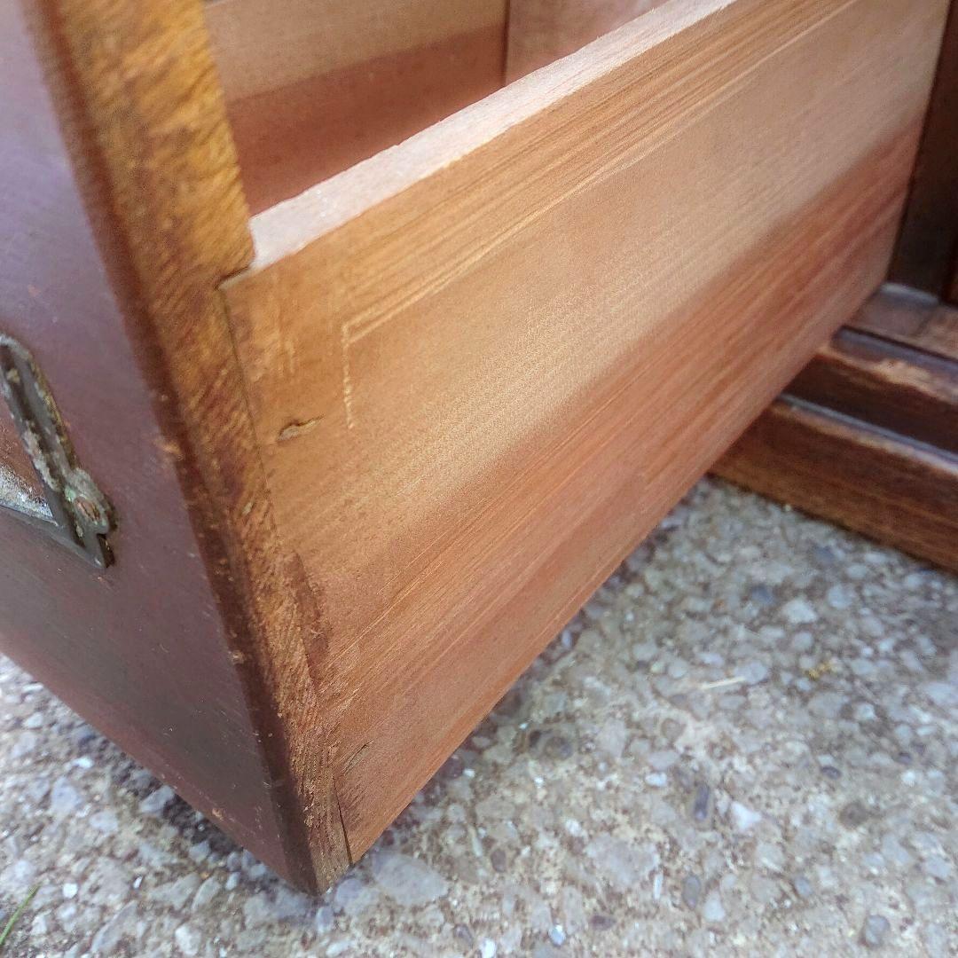 ヴィンテージ木製引き出し　木製棚　 8引き出し ブラウン