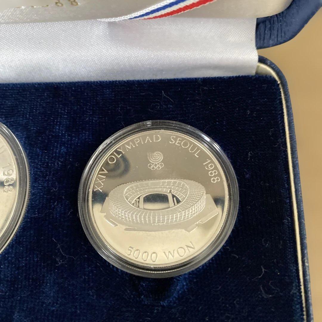 1988年ソウルオリンピック 記念銀貨2枚 シルバー925 保証書付