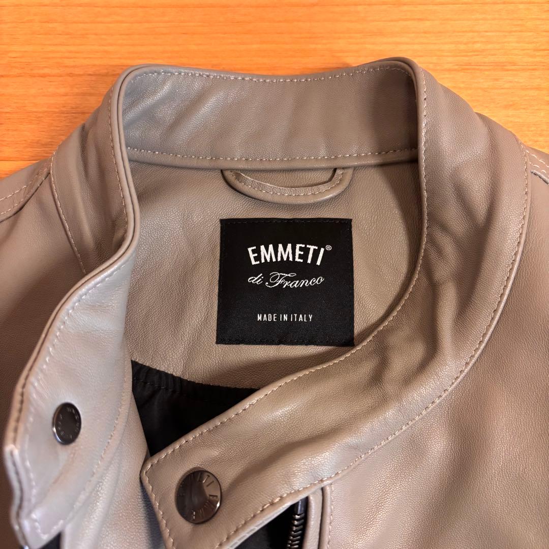 k*k様 EMMETI ブリッラペルイルグスト別注 ラムスキンシングルライダース