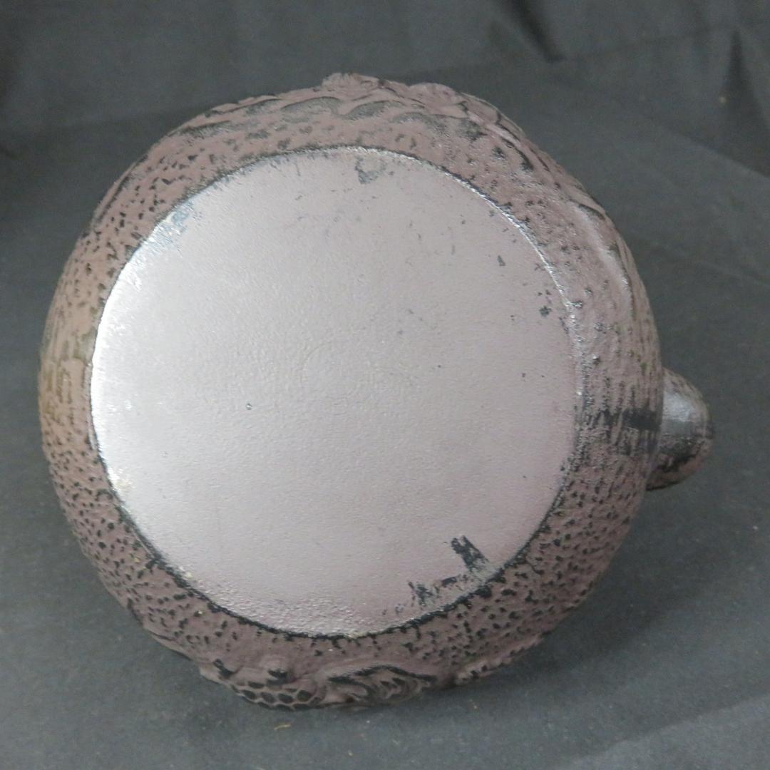 鉄瓶 美品 鶴 亀 銘 木箱 囲炉裏 炉端 キャンプ 鉄分補給