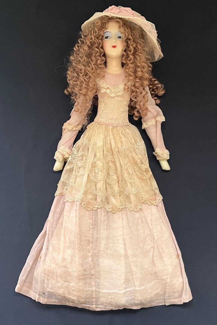 アンティークフランスフレンチヴィクトリアン ブドワールドール創作人形ビスクドール