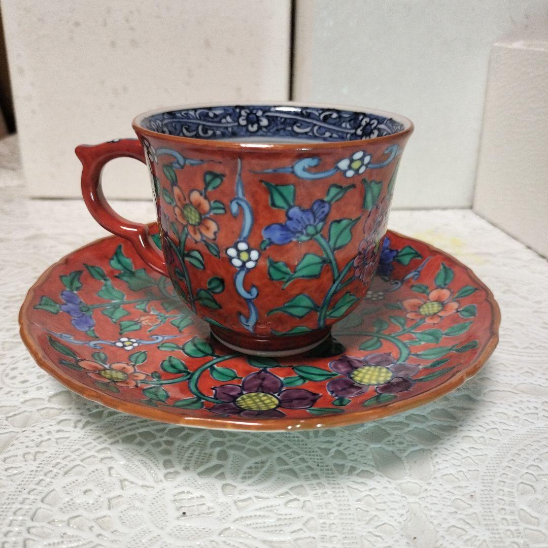 【未使用品②】 双楽窯（雙楽） 珈琲碗皿 陶阿弥✧まとめ売