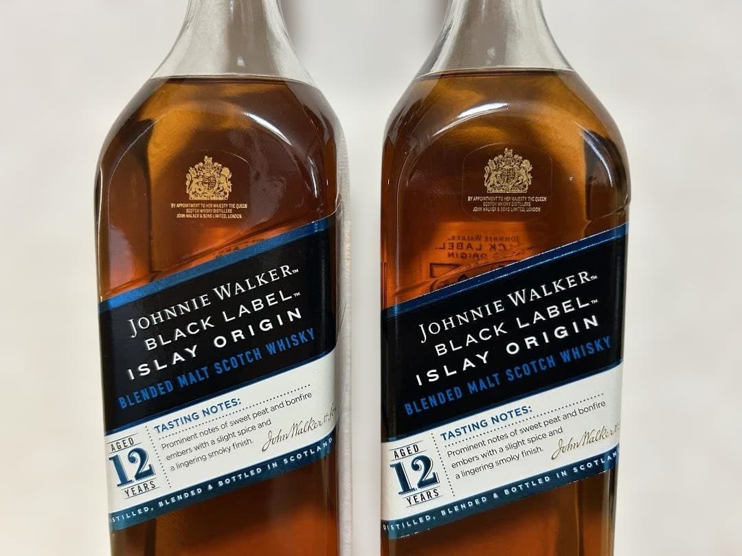 ジョニーウォーカー ブラックラベル12年 アイラオリジン　２本セット販売