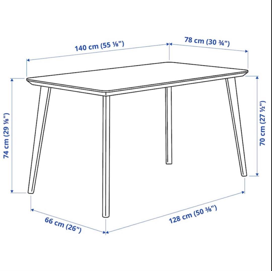 IKEA LISABO リーサボー アッシュ材 テーブル×1 チェア×4