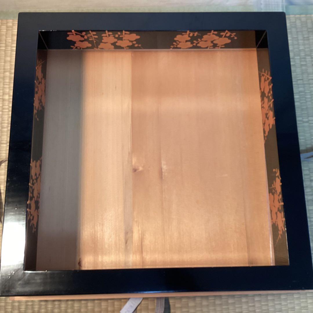 輪島塗　槍梅蒔絵炉縁　　塗師若島量平②