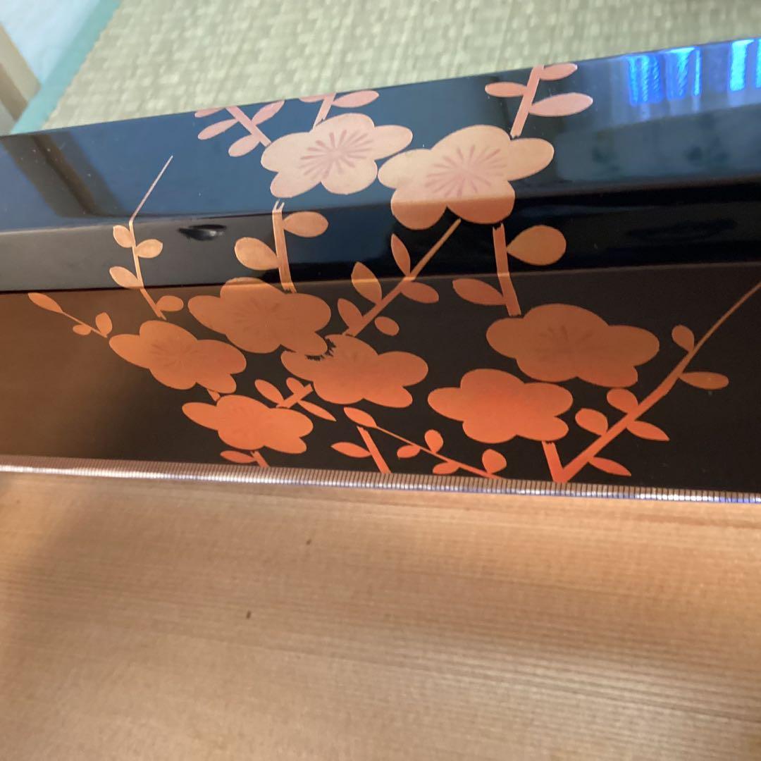 輪島塗　槍梅蒔絵炉縁　　塗師若島量平②