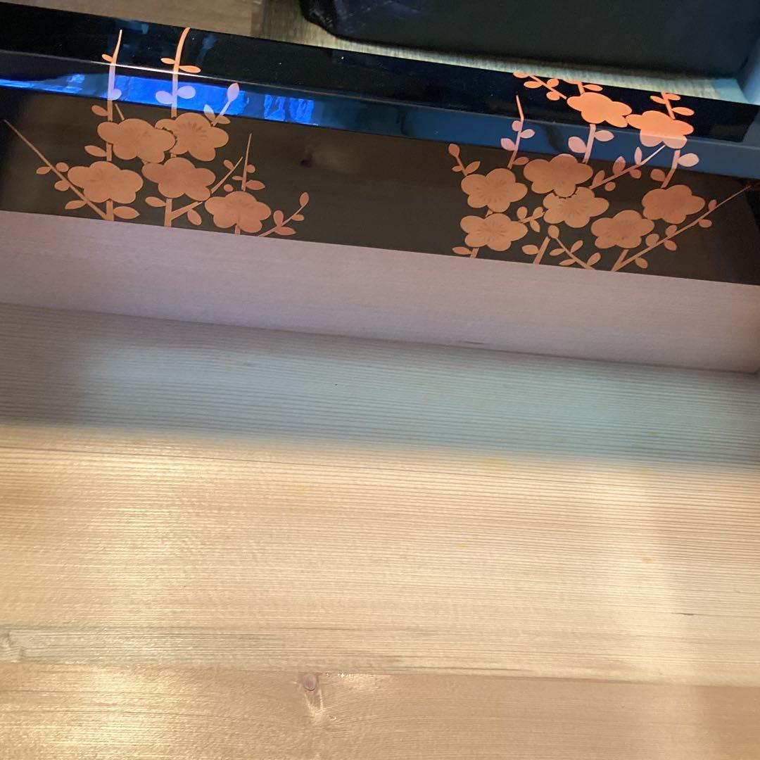 輪島塗　槍梅蒔絵炉縁　　塗師若島量平②