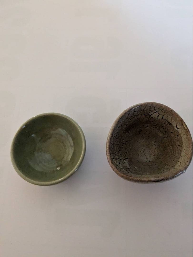 古唐津 青磁 対杯 盃ぐい呑み 江戸初期