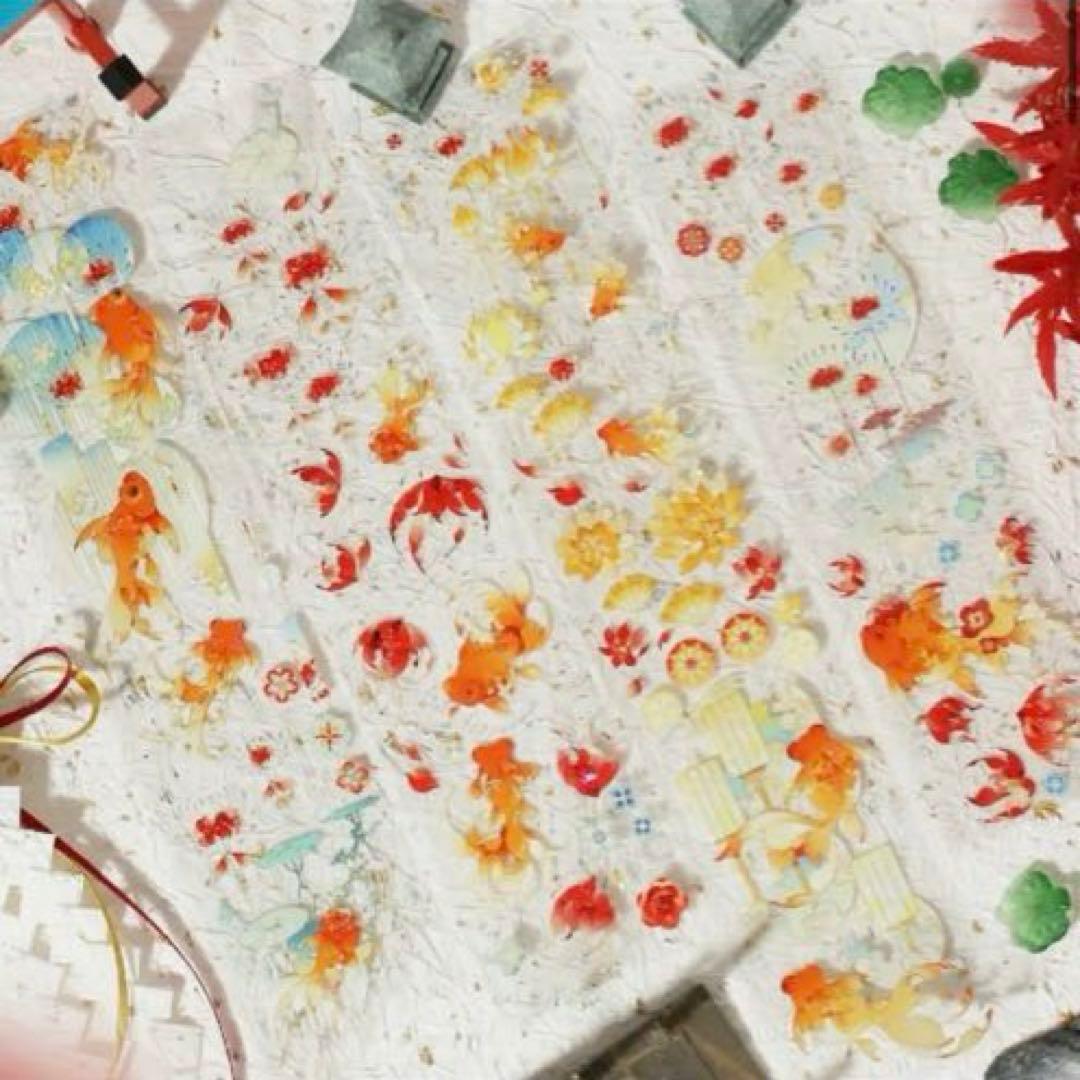 贝壳光 游鱼彼岸 6cm×10m 海外マスキングテープ　海外マステ　金魚　和柄