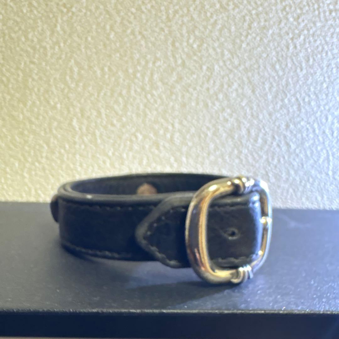 【CHROME HEARTS】レザー ガンスリンガー CHラベル ブレスレット