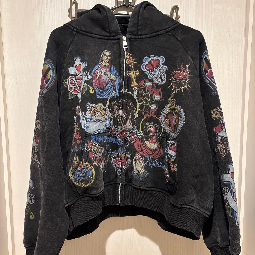 we are righteous パーカー　sp5der hellstar
