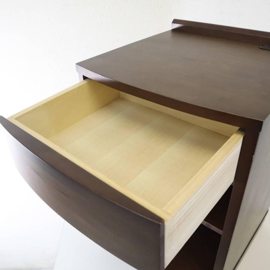 値下げ中 IDC大塚家具 ビエンナ ナイトテーブル コンセント＆キャスター