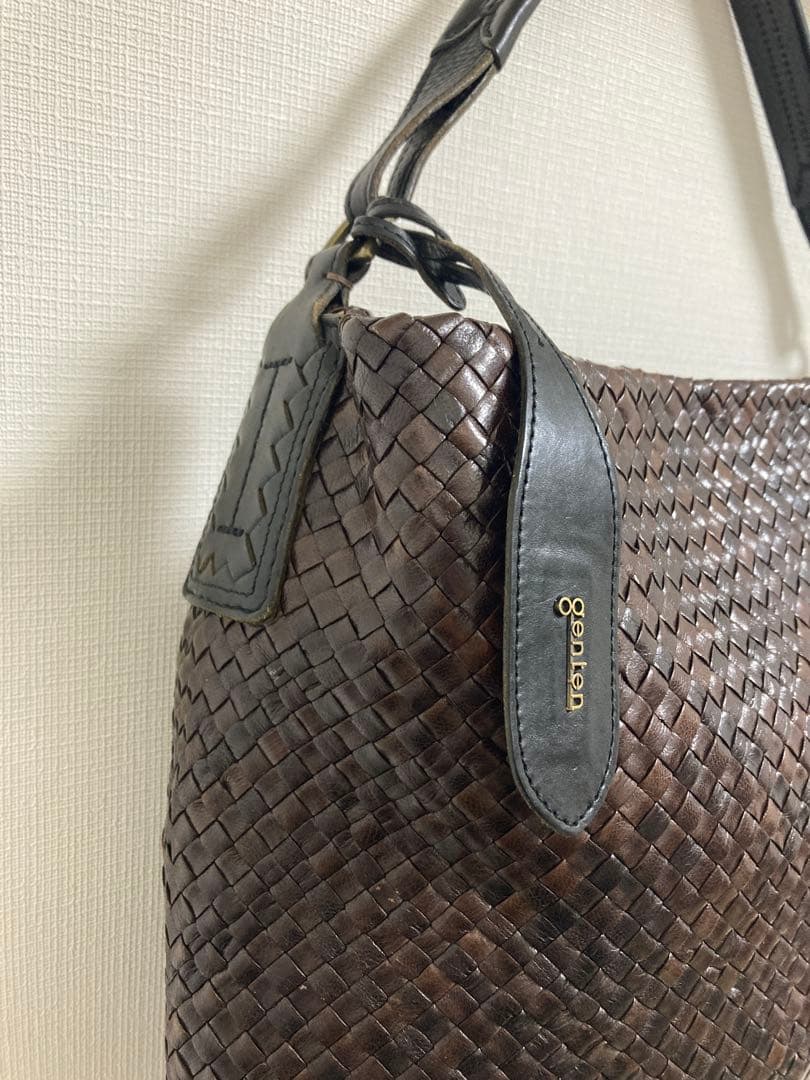 genten ラストリコ 2way ショルダーバッグ　トートバッグ　メッシュ