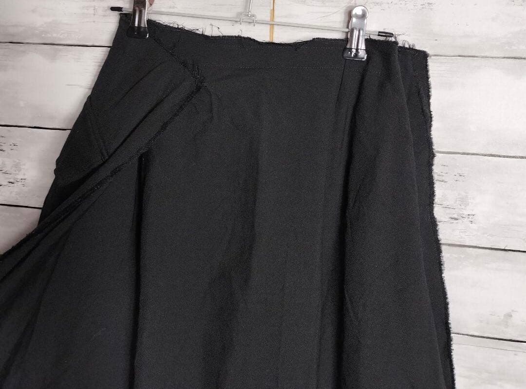 ヨウジヤマモトYohji Yamamotoカーゴ調 ひざ丈スカート ウールギャバ