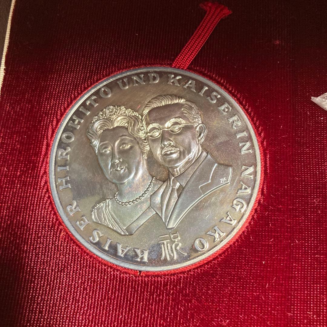 【純銀製】1971年　天皇皇后両陛下御外遊記念メダル　4点セット