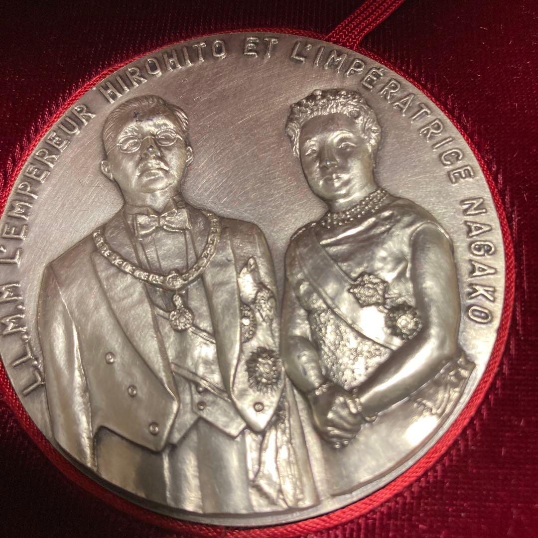 【純銀製】1971年　天皇皇后両陛下御外遊記念メダル　4点セット