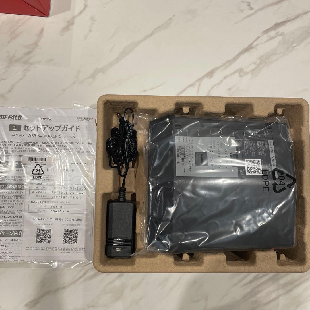 BUFFALO WSR-5400AX6P-BK 無線LANルーター